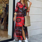 Autumn Denim Long Dress with Long Sleeve