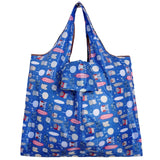Big Thick Polyester Nylon Tote ECO Bag - Reusable & Portable Women's Foldable Shopping Bag