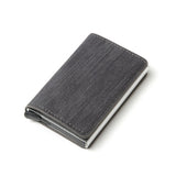 Bycobecy 2021 Credit Card Holder Wallet Men Women Metal RFID Vintage Aluminium Bag Crazy Horse PU Leather Bank Cardholder Case