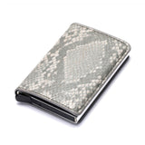 Bycobecy 2021 Credit Card Holder Wallet Men Women Metal RFID Vintage Aluminium Bag Crazy Horse PU Leather Bank Cardholder Case