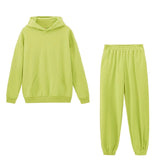 Toppies 2021 Women Hoodies and Sweatpants White Tracksuits Female Two Piece Solid Color Pullovers Jacket Lounge Wear