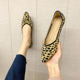 NAN JIU MOUNTAIN  Womens Shoes Autumn Single Shoes Fashion Knitted Pointed Shoes Flat Bottom Comfortable Plus Size 43