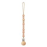 Baby Pacifier Clips Silicone Beads Wooden Ring Pacifier Chain Infant Nipple Appease Soother Chain Clips Dummy Holder Nipple Clip