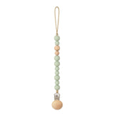 Baby Pacifier Clips Silicone Beads Wooden Ring Pacifier Chain Infant Nipple Appease Soother Chain Clips Dummy Holder Nipple Clip