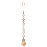 Baby Pacifier Clips Silicone Beads Wooden Ring Pacifier Chain Infant Nipple Appease Soother Chain Clips Dummy Holder Nipple Clip