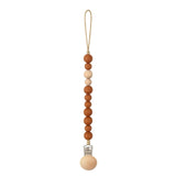 Baby Pacifier Clips Silicone Beads Wooden Ring Pacifier Chain Infant Nipple Appease Soother Chain Clips Dummy Holder Nipple Clip