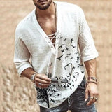 SHUJIN New Mens Spring Summer Casual Shirt Short Sleeve Cotton Linen Shirts Men Loose Collar Button Shirt silk Chemise Homme