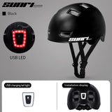 SUNRIMOON Safety Helmet Adult Teenager Bicycle Cycle Bike Scooter BMX Skateboard Skate Stunt Bomber Cycling Helmet Casco
