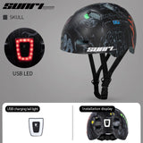 SUNRIMOON Safety Helmet Adult Teenager Bicycle Cycle Bike Scooter BMX Skateboard Skate Stunt Bomber Cycling Helmet Casco