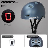 SUNRIMOON Safety Helmet Adult Teenager Bicycle Cycle Bike Scooter BMX Skateboard Skate Stunt Bomber Cycling Helmet Casco