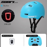 SUNRIMOON Safety Helmet Adult Teenager Bicycle Cycle Bike Scooter BMX Skateboard Skate Stunt Bomber Cycling Helmet Casco