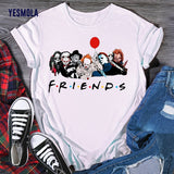 YESMOLA Horror F.R.I.E.N.D.S Short Sleeve T-Shirt for Female