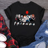 YESMOLA Horror F.R.I.E.N.D.S Short Sleeve T-Shirt for Female