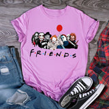 YESMOLA Horror F.R.I.E.N.D.S Short Sleeve T-Shirt for Female