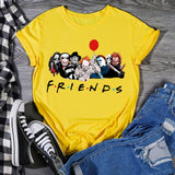 YESMOLA Horror F.R.I.E.N.D.S Short Sleeve T-Shirt for Female