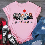 YESMOLA Horror F.R.I.E.N.D.S Short Sleeve T-Shirt for Female