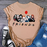 YESMOLA Horror F.R.I.E.N.D.S Short Sleeve T-Shirt for Female