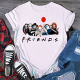 YESMOLA Horror F.R.I.E.N.D.S Short Sleeve T-Shirt for Female