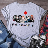 YESMOLA Horror F.R.I.E.N.D.S Short Sleeve T-Shirt for Female