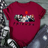 YESMOLA Horror F.R.I.E.N.D.S Short Sleeve T-Shirt for Female
