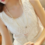 Womens Blouse Shirt Femininas Summer Tops and Blouses Lace