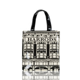 London Style PVC Reusable Shopping Bag Women's Bag Eco Friendly Flower Shopper Bag Waterproof Handbag Lunch Tote Shoulder Bag