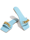 Women's Square Head Flat Heel Sandals