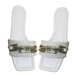 Women's Square Head Flat Heel Sandals