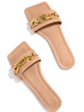Women's Square Head Flat Heel Sandals