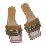Women's Square Head Flat Heel Sandals