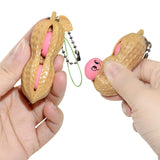Fidget Squishy Toys Decompression Antistress Toys Squeeze Peas Beans Keychain Relief for Adult Kids Rubber Stress Reliever Toy