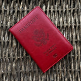 Personalised leather USA Passport Cover Customized Travel Passport holder American Wallet Covers for Passports Girls America