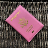 Personalised leather USA Passport Cover Customized Travel Passport holder American Wallet Covers for Passports Girls America
