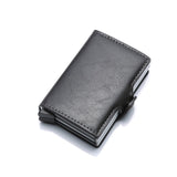 Rfid Blocking Protection Men id Credit Card Holder Wallet Leather Metal Aluminum Business Bank Card Case CreditCard Cardholder