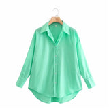 PSEEWE Za Top Woman Yellow Button Up Shirt Women Long Sleeve Spring 2021 Office Blouse Female Asymmetric Hem Chic Pink Shirt