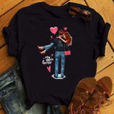 Maycaur Hot Sales Printed Female Tshirt Women Fashion Graphic Printed T-Shirt Harajuku Korean Style Short Sleeves Clothes Female