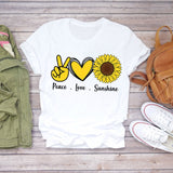 Women T-shirts Love Watercolor Heart 90s Printing Summer Autumn Print Lady Womens Stylish T Top Shirt Girl Tee T-Shirt