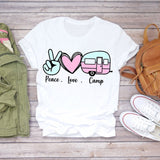 Women T-shirts Love Watercolor Heart 90s Printing Summer Autumn Print Lady Womens Stylish T Top Shirt Girl Tee T-Shirt
