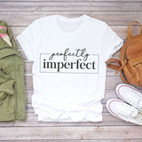 Women T-shirts Love Watercolor Heart 90s Printing Summer Autumn Print Lady Womens Stylish T Top Shirt Girl Tee T-Shirt