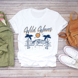 Women T-shirts Love Watercolor Heart 90s Printing Summer Autumn Print Lady Womens Stylish T Top Shirt Girl Tee T-Shirt