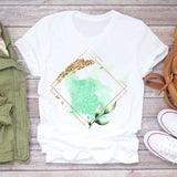 Women T-shirts Love Watercolor Heart 90s Printing Summer Autumn Print Lady Womens Stylish T Top Shirt Girl Tee T-Shirt