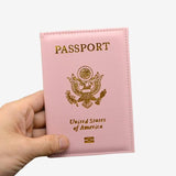 Personalised leather USA Passport Cover Customized Travel Passport holder American Wallet Covers for Passports Girls America