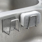 2/1 Kitchen Adhesive Strong Wall Hanger Hook sink Sponges Holder Drain Drying Rack Storage Organizer Bathroom Suction Cup Self