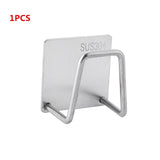 2/1 Kitchen Adhesive Strong Wall Hanger Hook sink Sponges Holder Drain Drying Rack Storage Organizer Bathroom Suction Cup Self