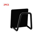 2/1 Kitchen Adhesive Strong Wall Hanger Hook sink Sponges Holder Drain Drying Rack Storage Organizer Bathroom Suction Cup Self