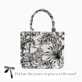 Luxury Designer Handbag for Women's Fashion Brand Designer Bag Jacquard Embroidery Female Girls Shopper Canvas Tote Shoulder Bag