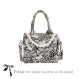 Luxury Designer Handbag for Women's Fashion Brand Designer Bag Jacquard Embroidery Female Girls Shopper Canvas Tote Shoulder Bag