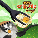 2 In 1 Grip Flip Tongs - Kitchen Accessories