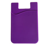 Double Pocket Elastic Stretch Silicone Cell Phone ID Credit Card Holder Sticker Universal Wallet Case Card Holder