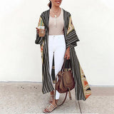 Bohemian Floral Printed Shirt Kimono ZANZEA Summer Beach Cardigan Women Open Front Long Sleeve Casual Blouse Vintage Long Tops